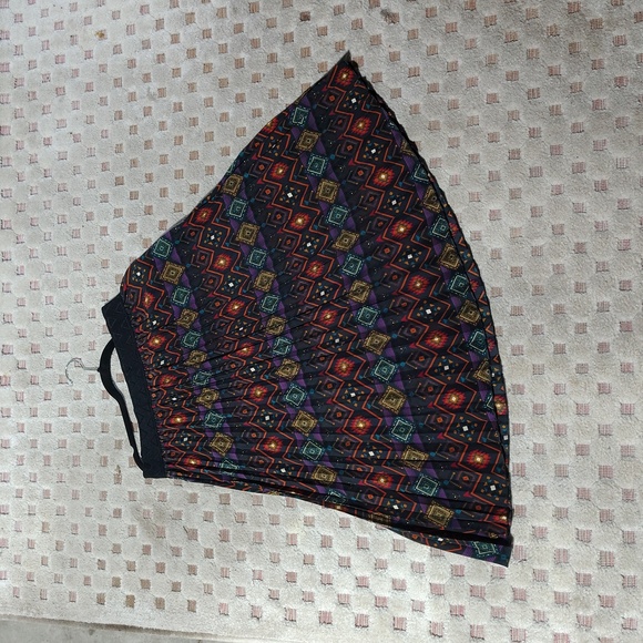 Accessories - Colorful Geometric Patterned Skirt Lularue Skirt Mid Langht